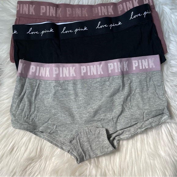 NEW PINK Victoria Secret Boy Shorts - Picture 2 of 6